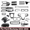 LHD Для Ford Mustang 2024 2025 Углеродное волокно Автомат Механика центральная консоль панель переключения передач крышка подстаканника крышка воздуховода кондиционера