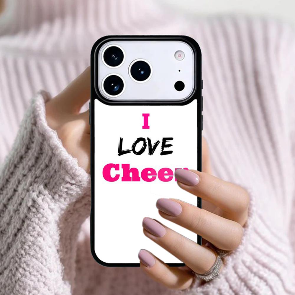 Cheerleader Cheer Pink Quote Phone Case For Apple iPhone 17 Air 16E 15 14 Plus 13 12 11 Pro Max Mini Funda Cover