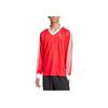 Adidas Оригинальная футболка-поло Adicolor Piqué Striped Pattern Casual Sports с длинным рукавом для мужчин, цвет Crimson IX5226