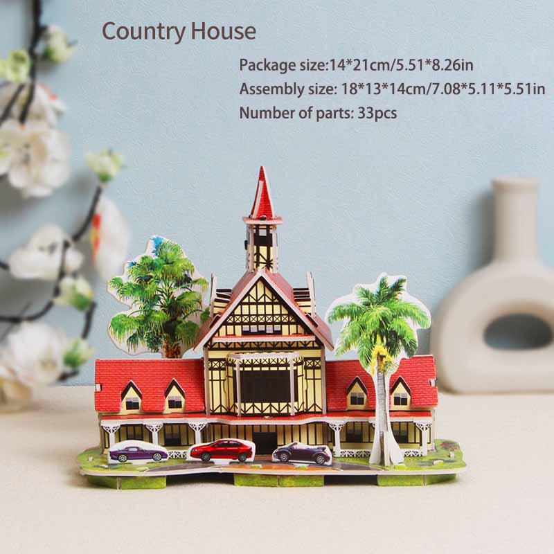 Разложите бумагу, 3d пазл, белая карта, модель дома ручной работы, детские развивающие игрушки для родителей и детей WL