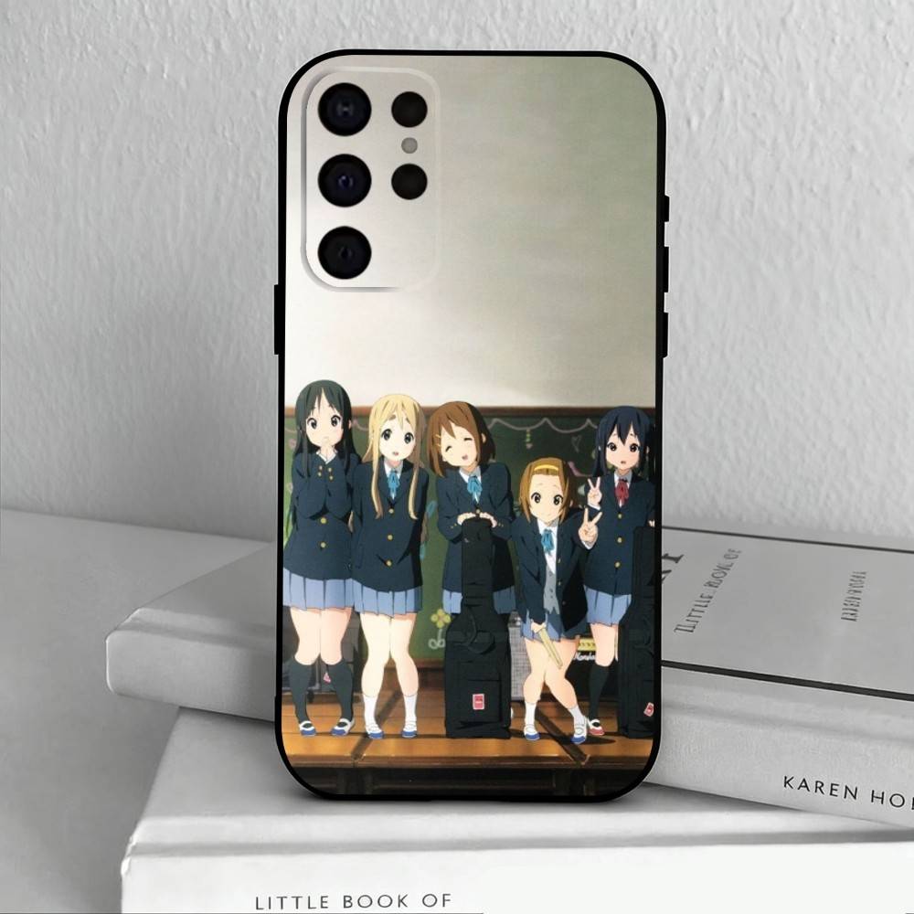 K-K-ON M-Music G-Girls Phone Case For Samsung S25,24,23,22,30,21,10,9,Ultra,Plus,Lite,FE,4,5 G Soft Black Case