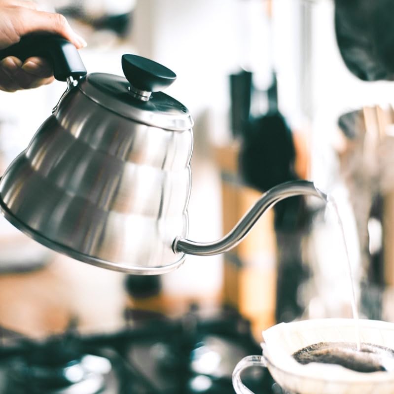 Hario V60 Drip Kettle Vono Hairline Silver Practical Capacity 800ml GasIH Compatible Made In Japan Present Gift Gift VKBR-120-HSV