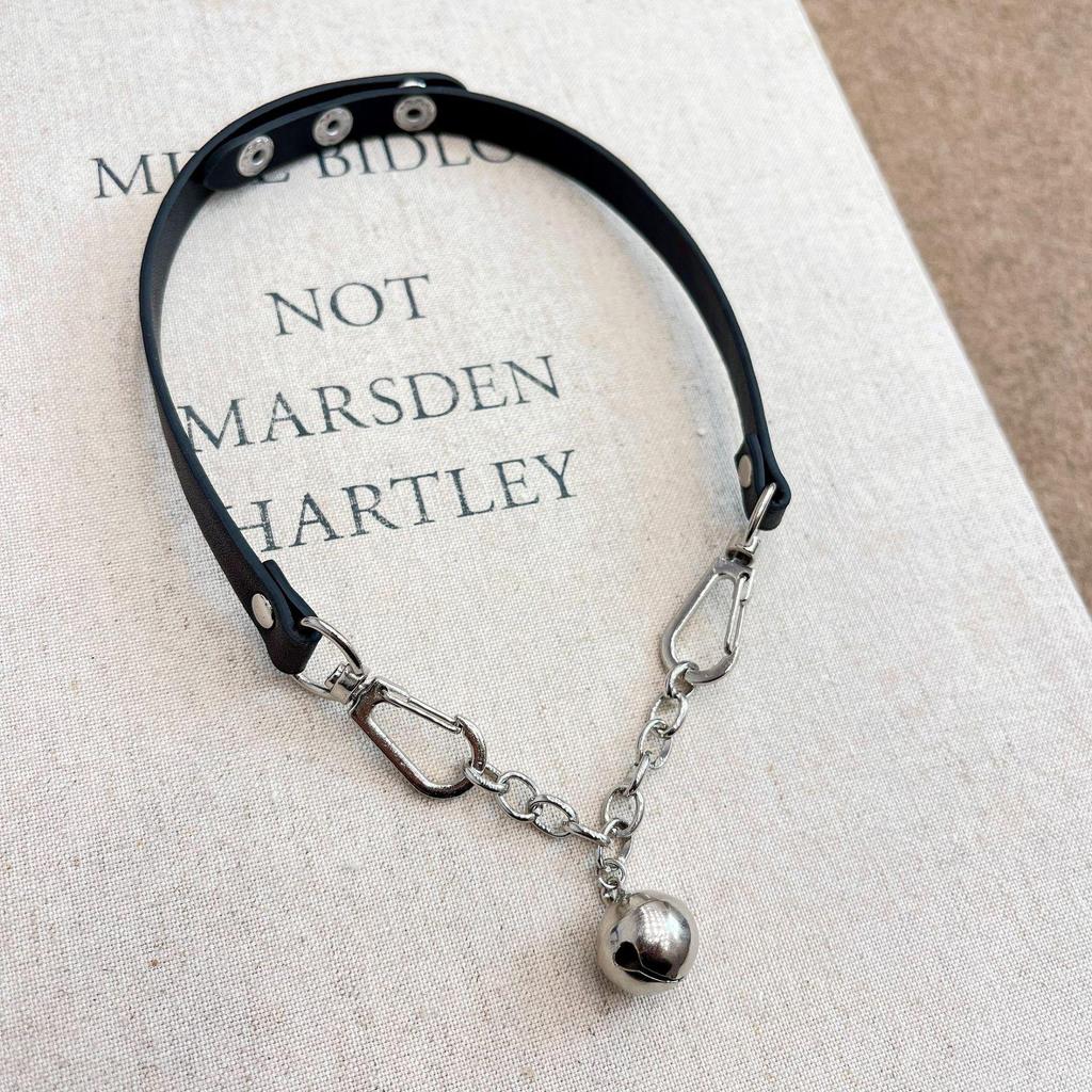 Black Bell Pendant Choker Necklace - Trendy Clavicle Chain Neck Accessory