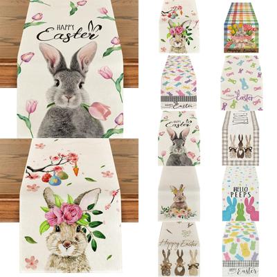 Пасхальная дорожка для стола Веселая скатерть Праздничные украшения стола