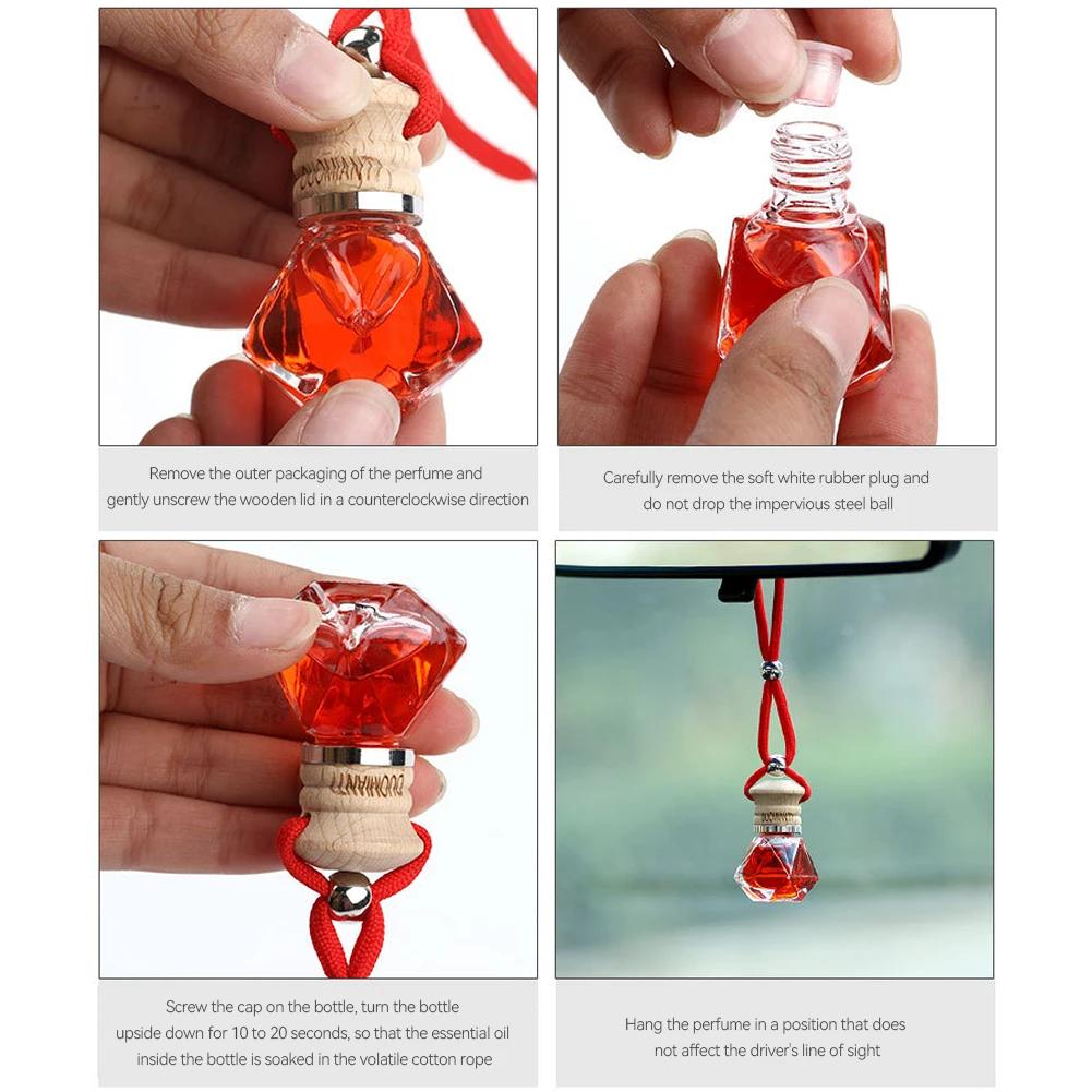 7 мл Автомобильные подвесные флаконы для духов, ароматерапии, многоразовый освежитель воздуха, диффузор, флакон для ароматизатора масла, подвеска для автомобиля, сапер