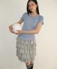 Ronron Cancan Tiered Midi Skirt Gray