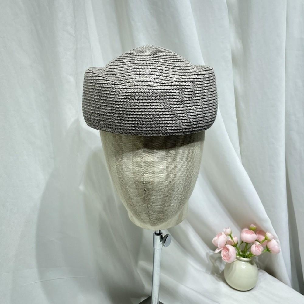 Teardrop Flight Attendant Hat Classic Vintage Sun Hat Women Straw Beret Hat  Wedding Party