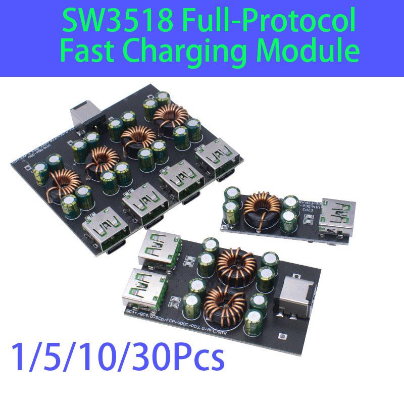 1~30 шт. SW3518 Плата быстрой зарядки по полному протоколу QC4 PD3 SCP FCP AFC PPS USB Type-C Модуль понижающего источника питания для быстрой зарядки