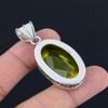 Кулон из драгоценного камня с лимонным топазом, твердый кулон из стерлингового серебра 925 пробы, ювелирный подарок для унисекс