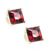 [G9415] - Garnet 'Essentiel' Gold Plated Earrings 6 Mm