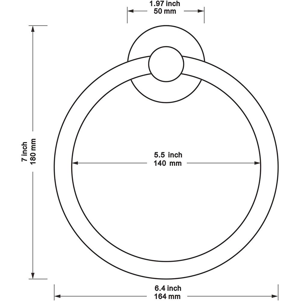 Stainless Steel Round Rack Bathing Kitchen Hanger Towel Ring Bathroom Accessories Towel Holder