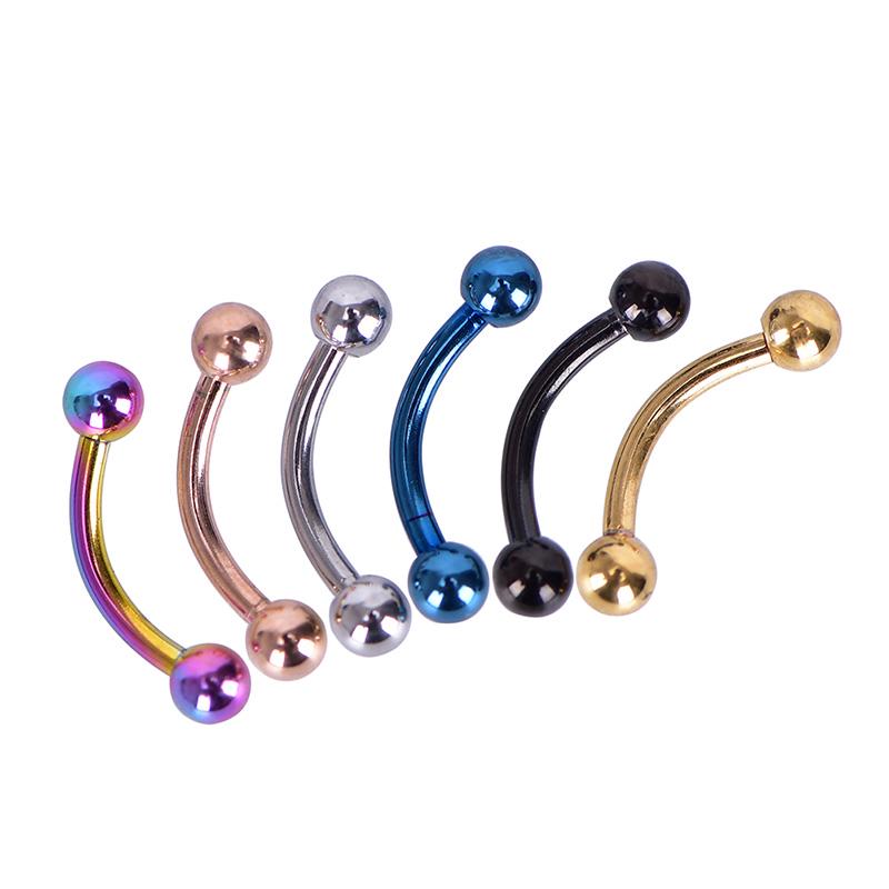 12 шт. / Компл. Изогнутая штанга мяч шип козелок брови губ кольцо пирсинг