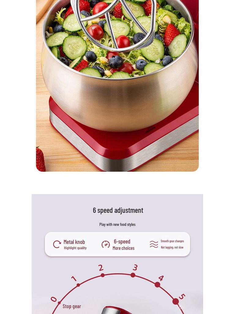 US & European Multifunction Stand Mixer: Automatic Dough Mixer, Egg Beater, Blender for Home Use