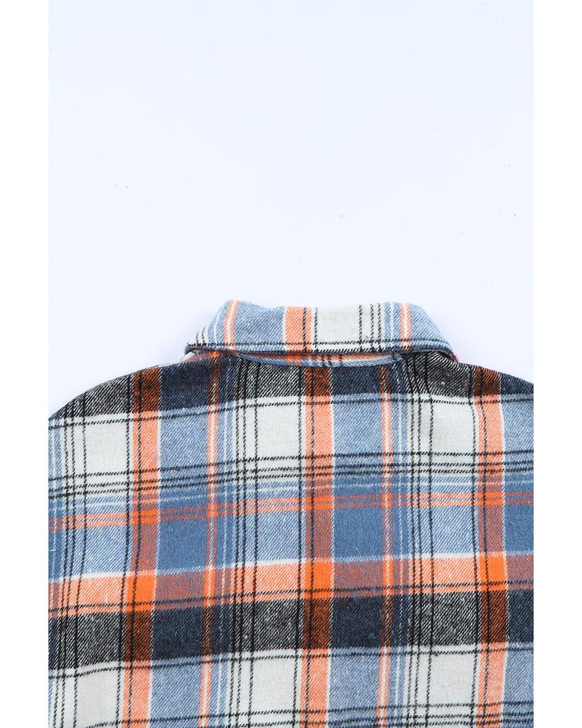 Azura Exchange Куртка-рубашка в клетку с оборками