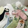 6Pairs Winter Floor Plush Socks Flower Warm Socks Women Soft Coral Fleece Socks  Autumn