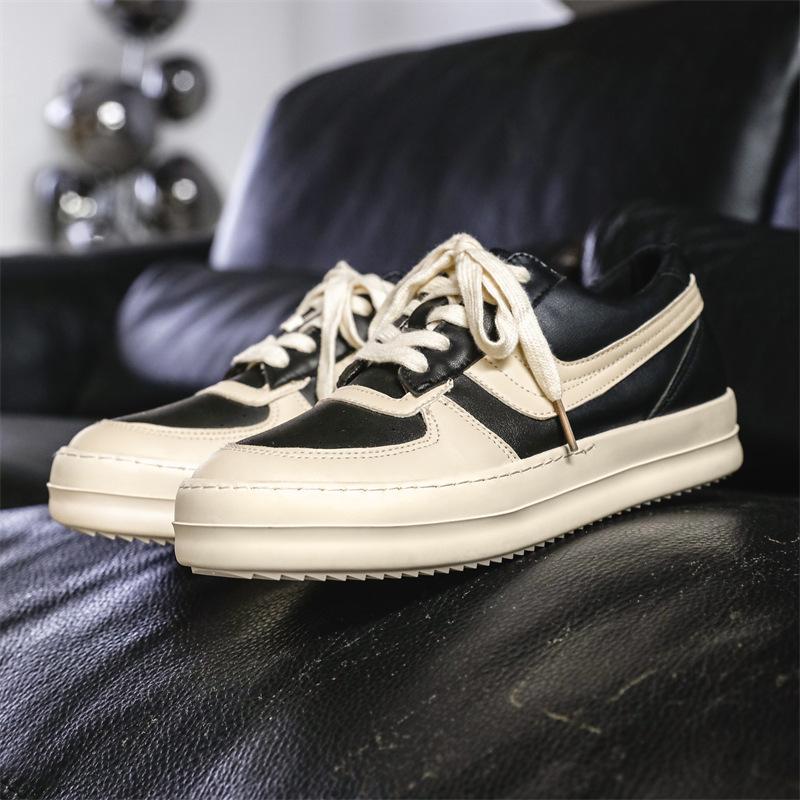 Новая мужская обувь черно-белая уличная обувь для скейтборда мужской дизайн чувство сращивания платформа спортивная повседневная белая обувь мужская X178