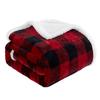 Facecloth Double Layer Blanket Classic Plaid Printed Lambswool Car Nap Cover  Blanket for Winter Fuzzy Thick Warm Soft Throw Sofa Decoration