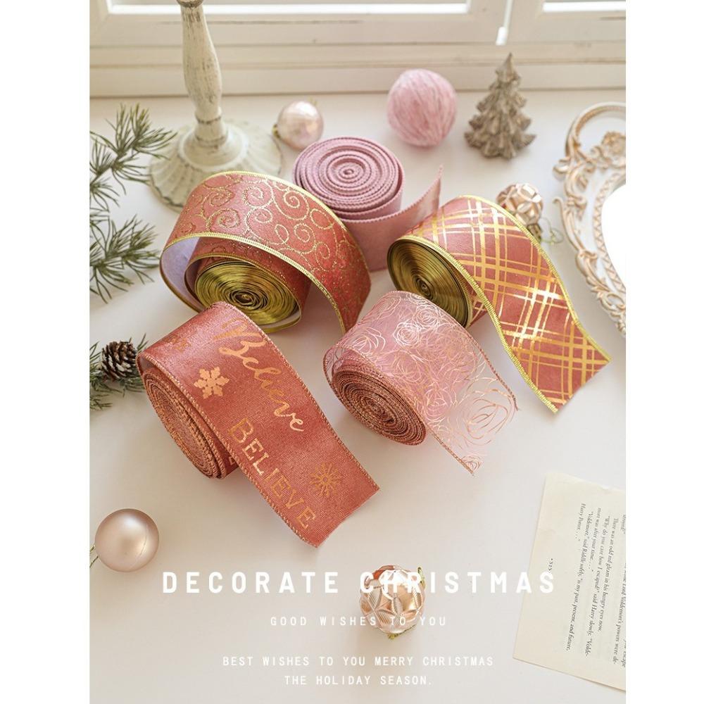 Сделай сам Тканевая лента-завиток Рождественский подарок Мешковинная лента Новая рождественская лента