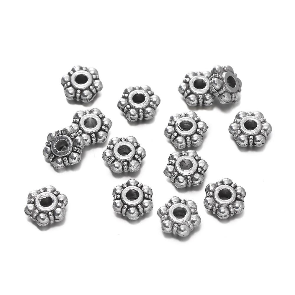 50pcs Flat Bead Spacer Handmade DIY Beaded Spacer Accessories