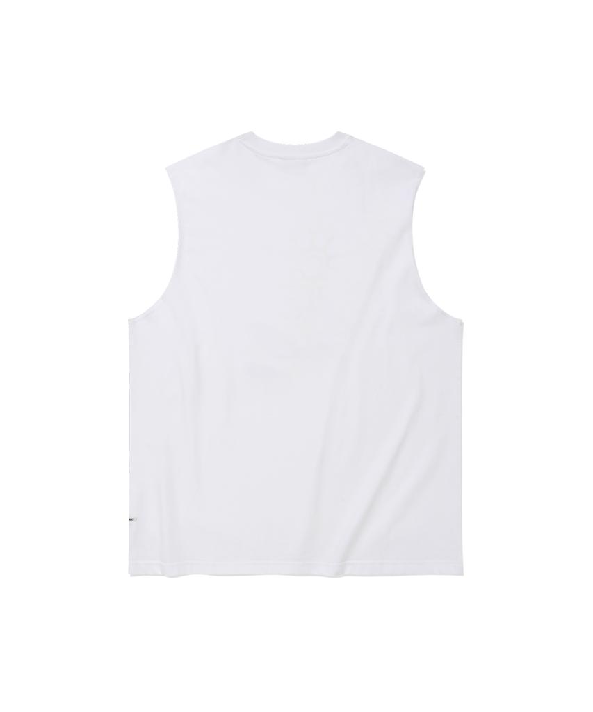 COVERNAT Checkerboard Graphic Sleeveless White