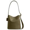 COACH Bleecker Cow Leather Bucket Bag, Shoulder Bag Large Women's Brass & Olive CCC23-B4OL