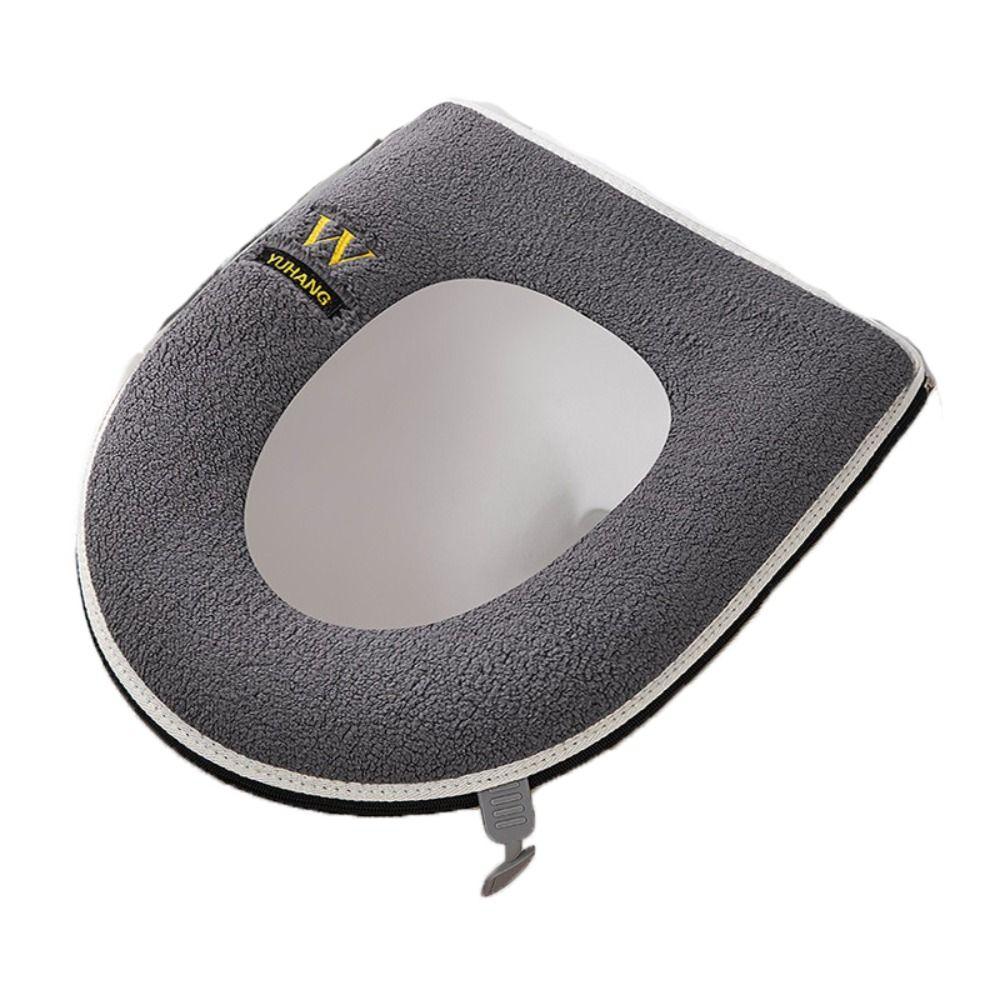 Подушка сиденья для унитаза с ручкой и застежкой-молнией Многоразовый коврик для унитаза Коврик для унитаза