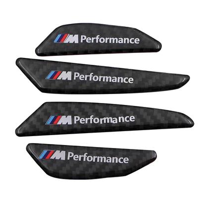 Для 4 шт./комплект наклейка на кузов автомобиля M performance из углеродного волокна наклейка на полосу против столкновений дверей автомобиля Для BMW M3 M5 M6 X1 X3 X5 E34