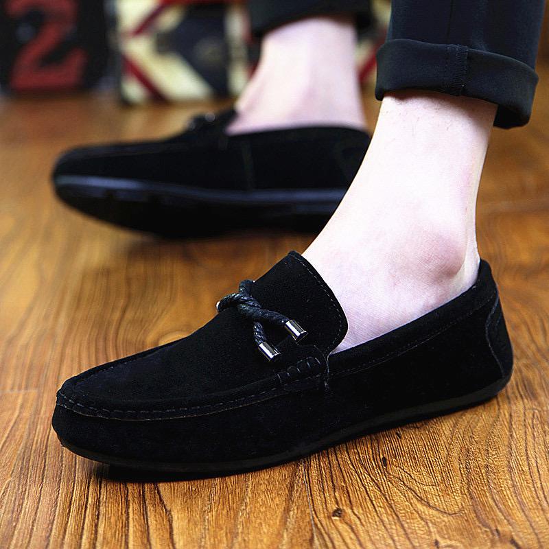 Men's Casual Shoes Spring New Fashion Breathable Loafers Soft Sole Anti Slip Driving Shoes Lightweight Casual Leather Shoes
