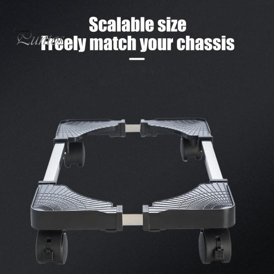 Мобильная подставка для процессора, регулируемая подставка для компьютерной башни с 4 фиксирующими колесами, легко перемещаемая, вентилируемая подставка для хранения ПК