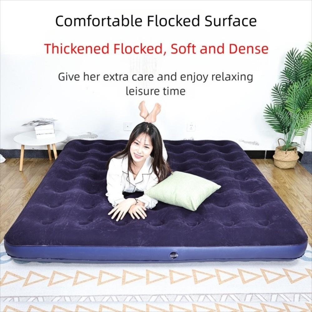 Надувной матрас ПВХ Толстый Кемпинговый Надувной Матрас Прочный Складной Спальный Коврик Кемпинг