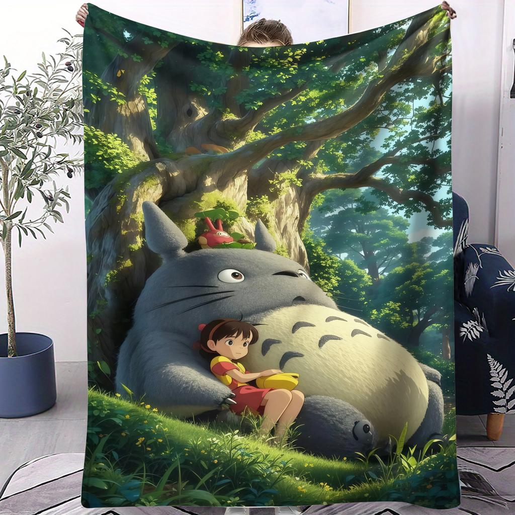 1PC Japan Classic Cartoon Anime Blanket For Office Travel Comfort Leisure Camp Travel Multifunctional Universal Blanket Fan Gift