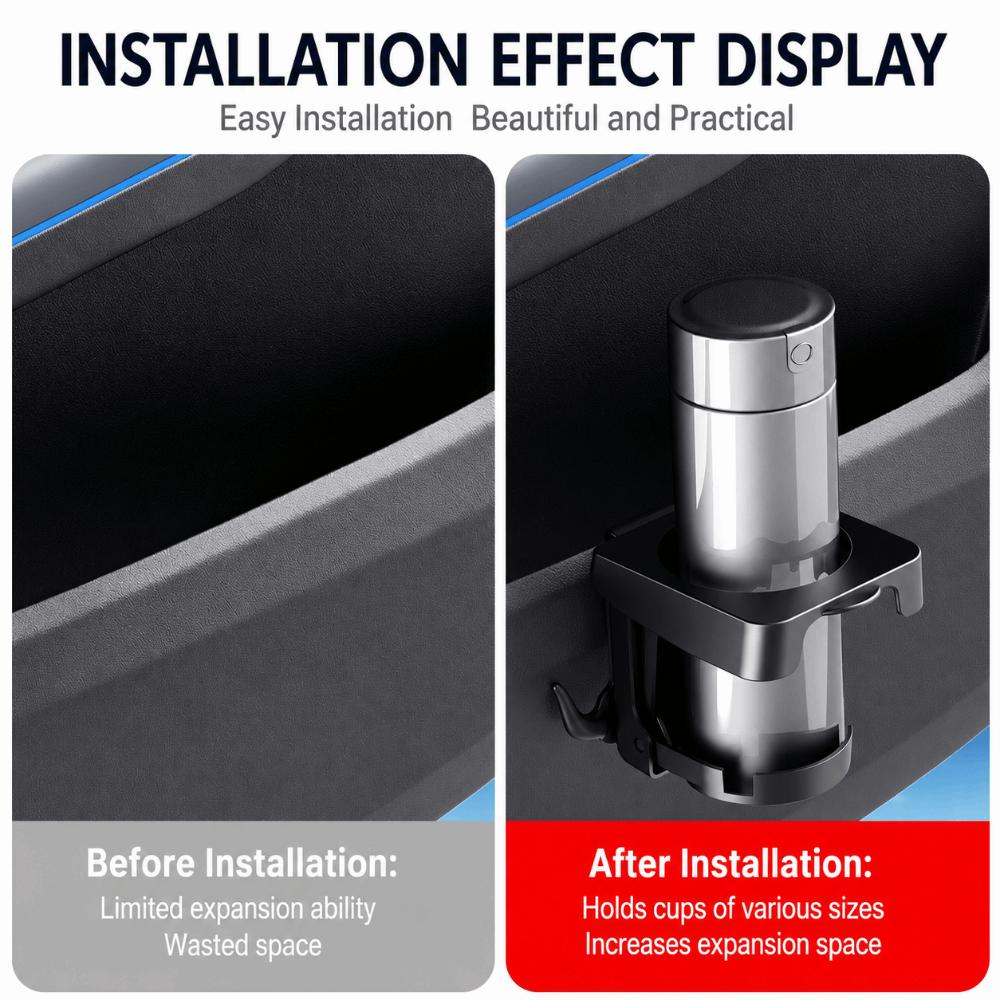 Foldable Foldable Cup Holder Anti Vibration Car Drink Holder Durable Car Storage Hook Road Trips