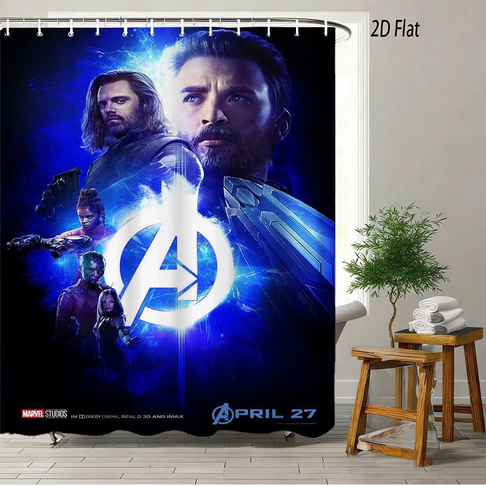 Spider-Man Red Web Pattern Waterproof Shower Curtain For Superhero Bathroom Decor
