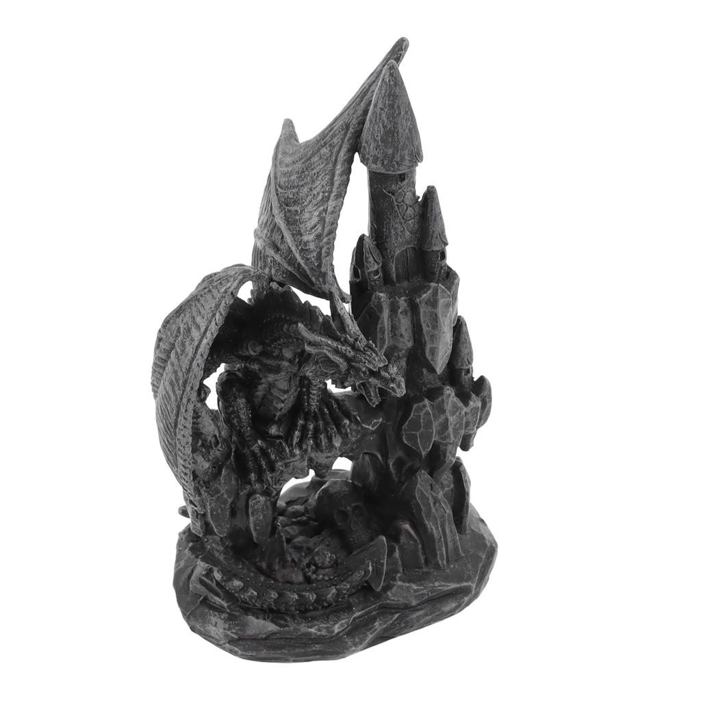 Dragon Statue Sculpture UV Protection Coating Resin Dragon Figurines Decoration for Halloween Prop