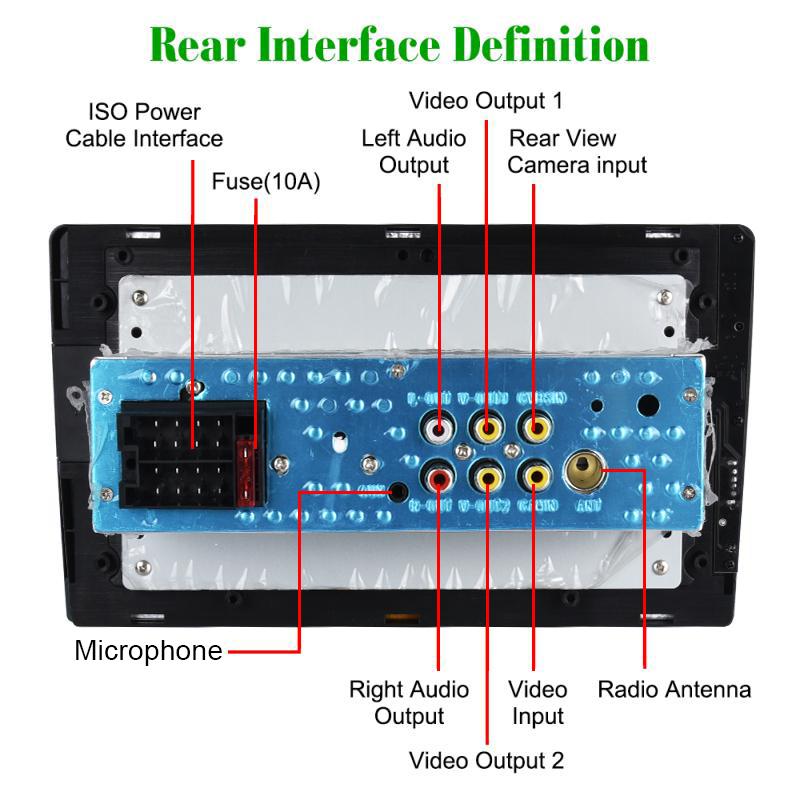 Hikity Автомобильный MP5-плеер 1 Din, 9 дюймов, авторадио, сенсорный экран, зеркальная связь, Bluetooth, FM, эквалайзер заднего вида, USB SWC