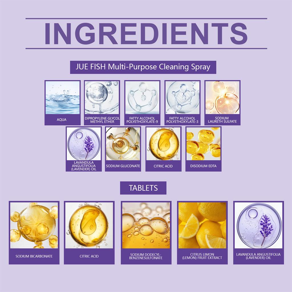 Кухонное средство для удаления сильных масляных загрязнений с концентрированными чистящими таблетками для кухонного жира, ванной комнаты, туалетов