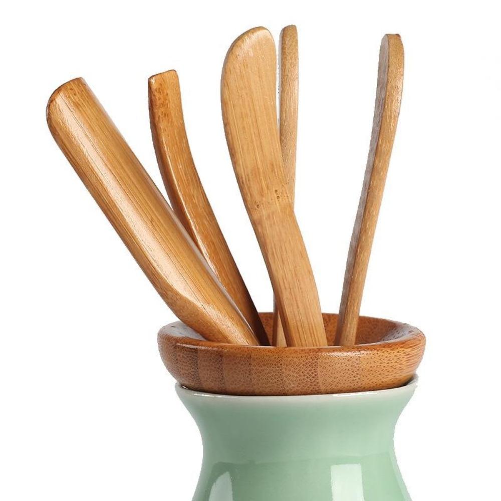 5 шт./компл., деревянный набор посуды для чайной церемонии, бамбуковые чайные ложки, чайная игла, пинцет для чая, ситечко с зажимом, щипцы для трубки, чайная посуда, кухонные инструменты