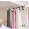 1-5PCS  Non Marking Nail Free Hook Six Row Hook Wardrobe Organize The Shelf