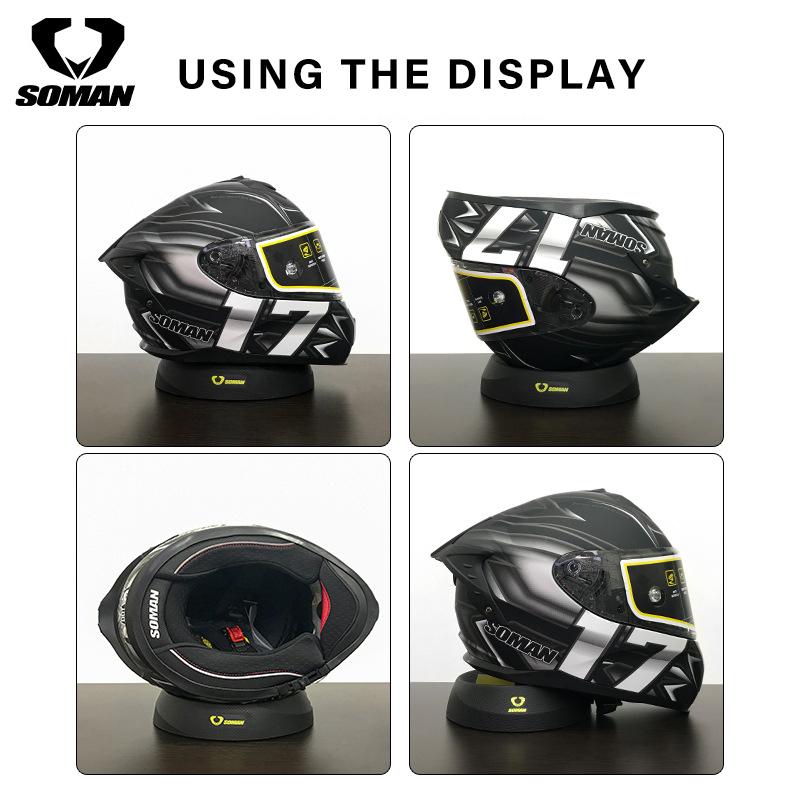 SOMAN Helmet Support Pad Portable Motorcycle Helmets Stand Donut Ring Scratch-resistant Anti-skid Anti-scratch