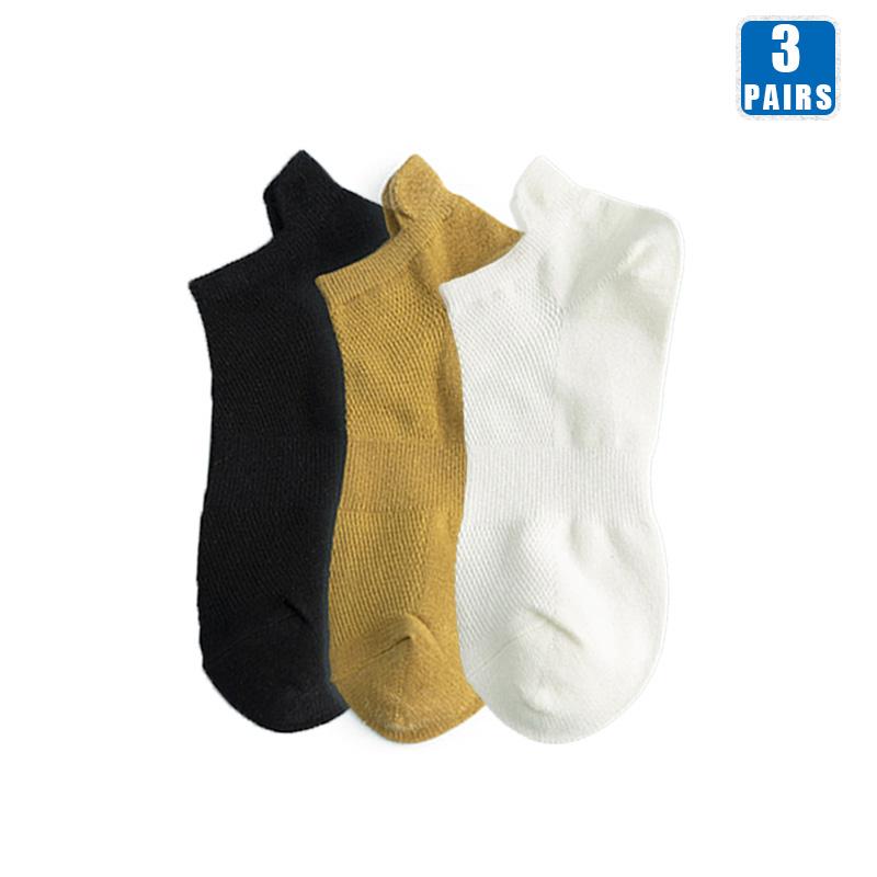 3 пары хлопковых носков для женщин и мужчин, короткие, до щиколотки, высокого качества, дышащие, летние, повседневные, модные, с низким вырезом, женские носки