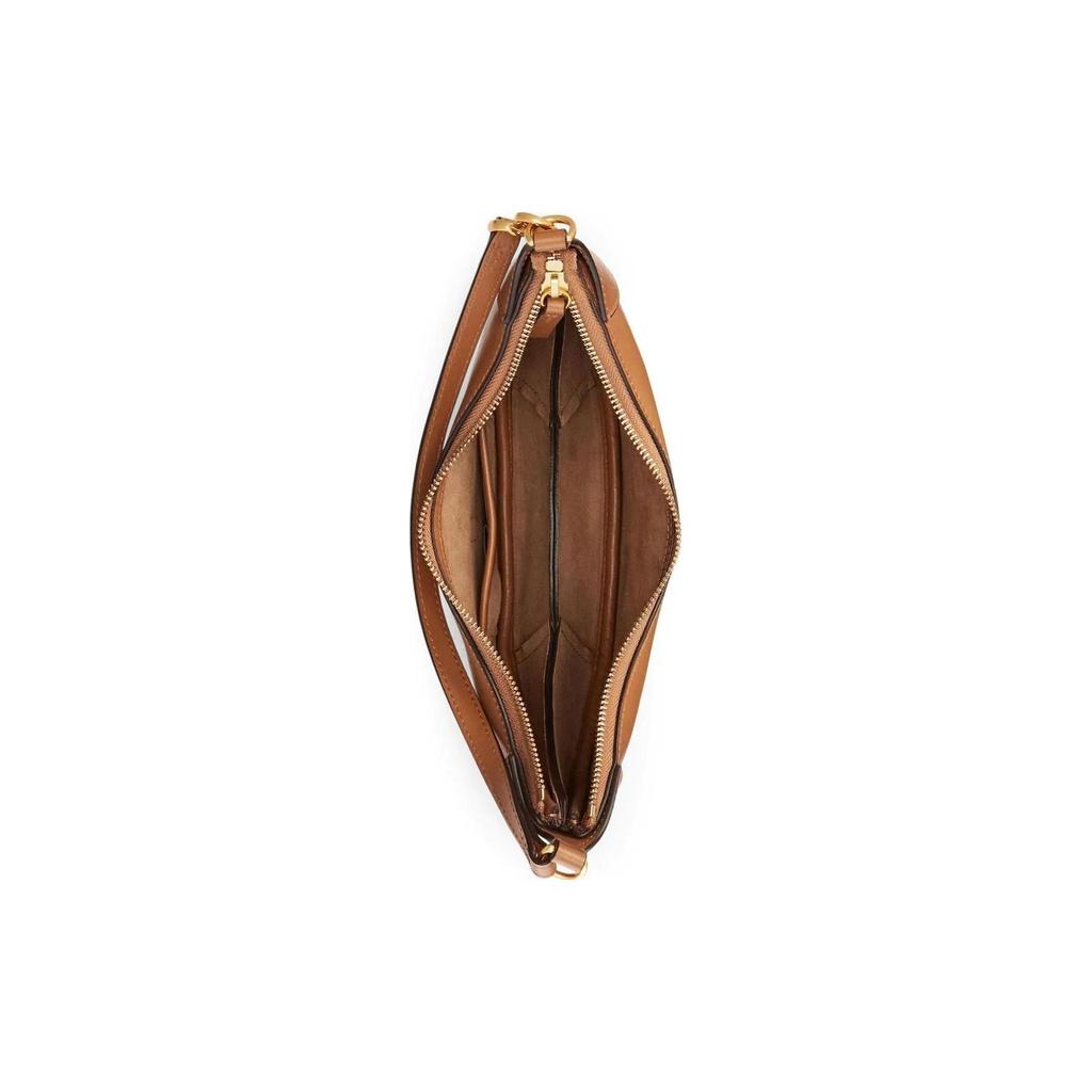 Polo Ralph Lauren Polo ID Adjustable Strap Dumpling Bag Leather Handheld Shoulder Bag Women bags Brown 428871248003