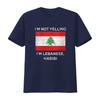 Мужская футболка I m Not Yelling Lebanese Habibi Флаг Ливана Круглый вырез Черный 2XL винтажная стирка Универсальная Удобная