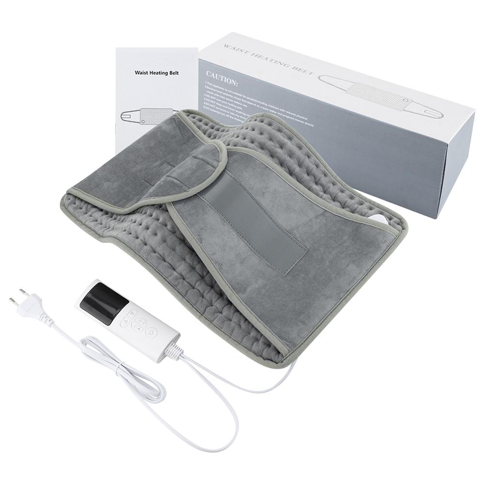 Electric Heating Waist Belt with 4 Timer Winter Heater Mat Auto Shut Off Back Heating Support Belt for Lower Back Period Stomach