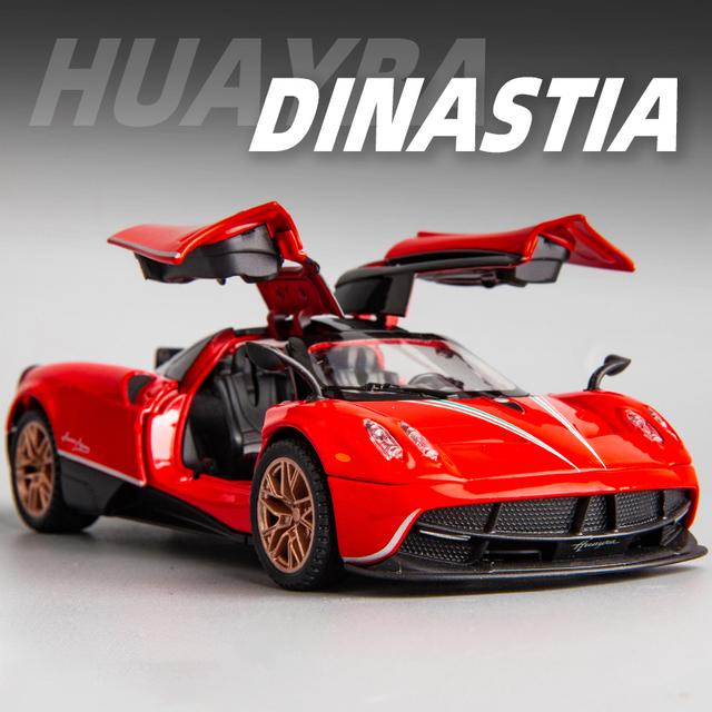 1/32 Pagani Huayra Dinastia Сплавная Модель Спортивного Автомобиля Литой Металлический Игрушечный Транспорт Модель Высокой Симуляции Со Звуком Светом Детские Подарки
