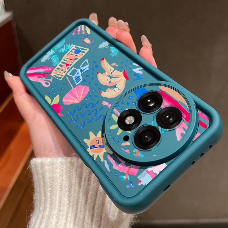 For OnePlus 13 Case Cartoon Vacation Painting Shockproof Bumper Silicone Cover For OnePlus 15 Nord 5 13R 13T 12R 12 11R 5G