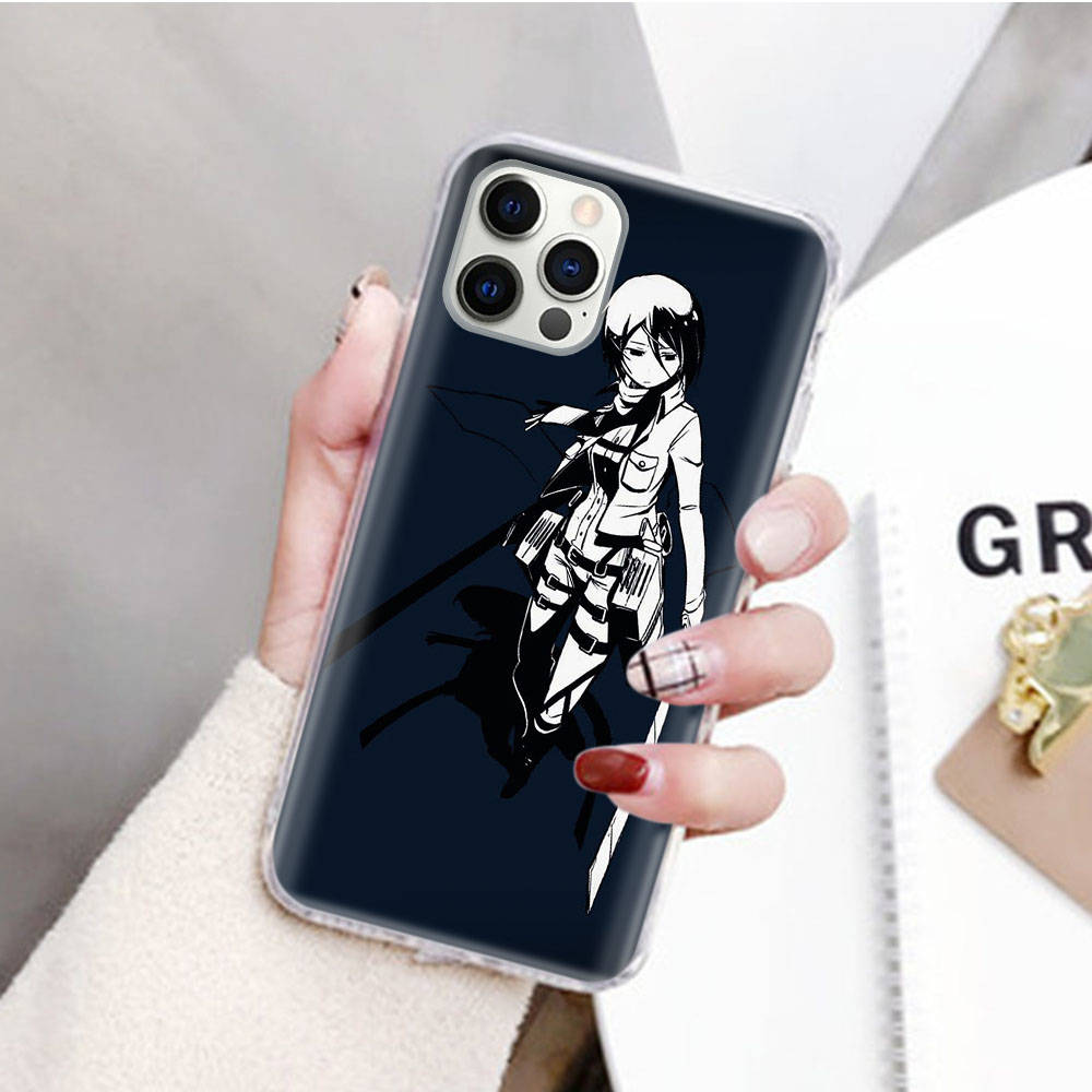 JW87 Attack On Titan Transparent Case for Samsung A04 A14 A23 M33 M53 Realme 10 9 C35 C55 VIVO Y02 X80 Infinix Hot 30 Note 11 Tecno Spark 8P Pro