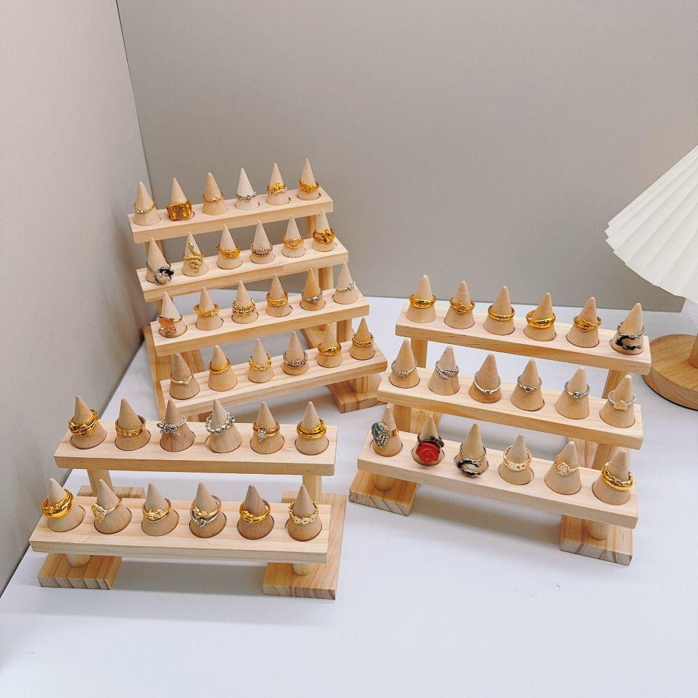 Multi-layer Cone Ring Display Stand Bracelets Necklace Ring Storage Rack Bangle Storage Tray  Key