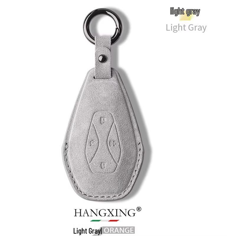 Suitable Key Case for BAIC Alpha S/T: High-End Suede with Snap Closure, Designed for Women