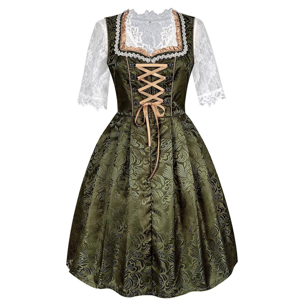 Женский повседневный пивной костюм Платье с коротким рукавом и галстуком Женский костюмное платье