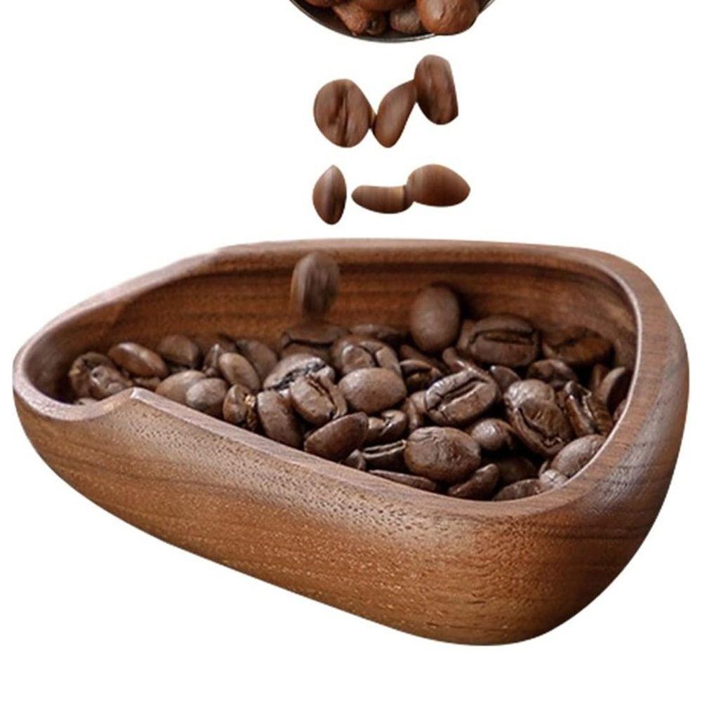 Wood Coffee Beans Dose Trays Smooth Surface Coffee Bean Spoon Home Office